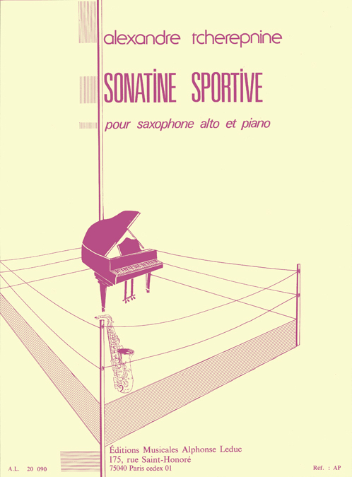 Cover: 9790046200908 | Sonatine Sportive For Alto Saxophone And Piano | Alexander Tcherepnin