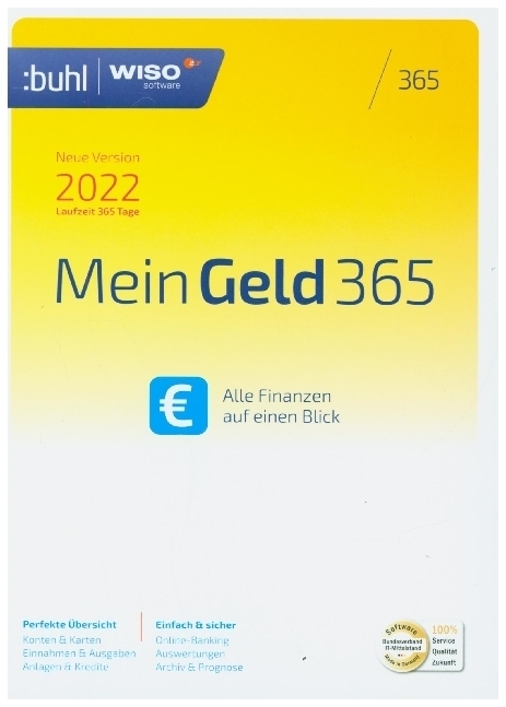 Cover: 4011282003449 | WISO Mein Geld 365, CD-ROM | CD-ROM | 300 S. | Deutsch | 2021