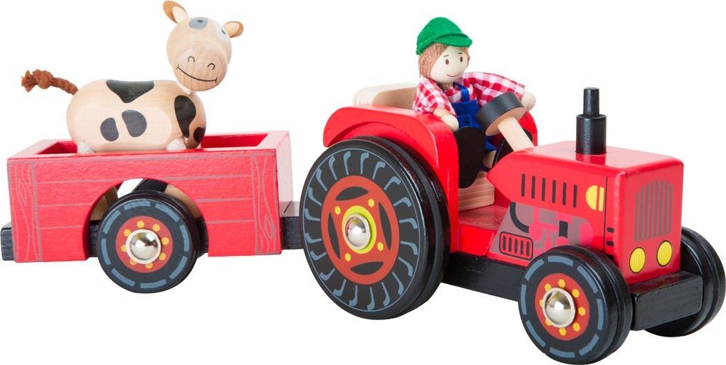 Cover: 4020972103161 | Small foot 10316 - Traktor mit Anhänger, Bauernhof, Holz, 4-teilig,...