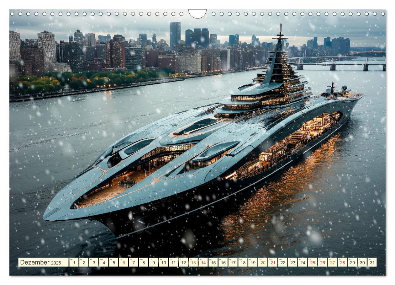 Bild: 9783383885969 | Mega Yachten Fantasien (Wandkalender 2025 DIN A3 quer), CALVENDO...