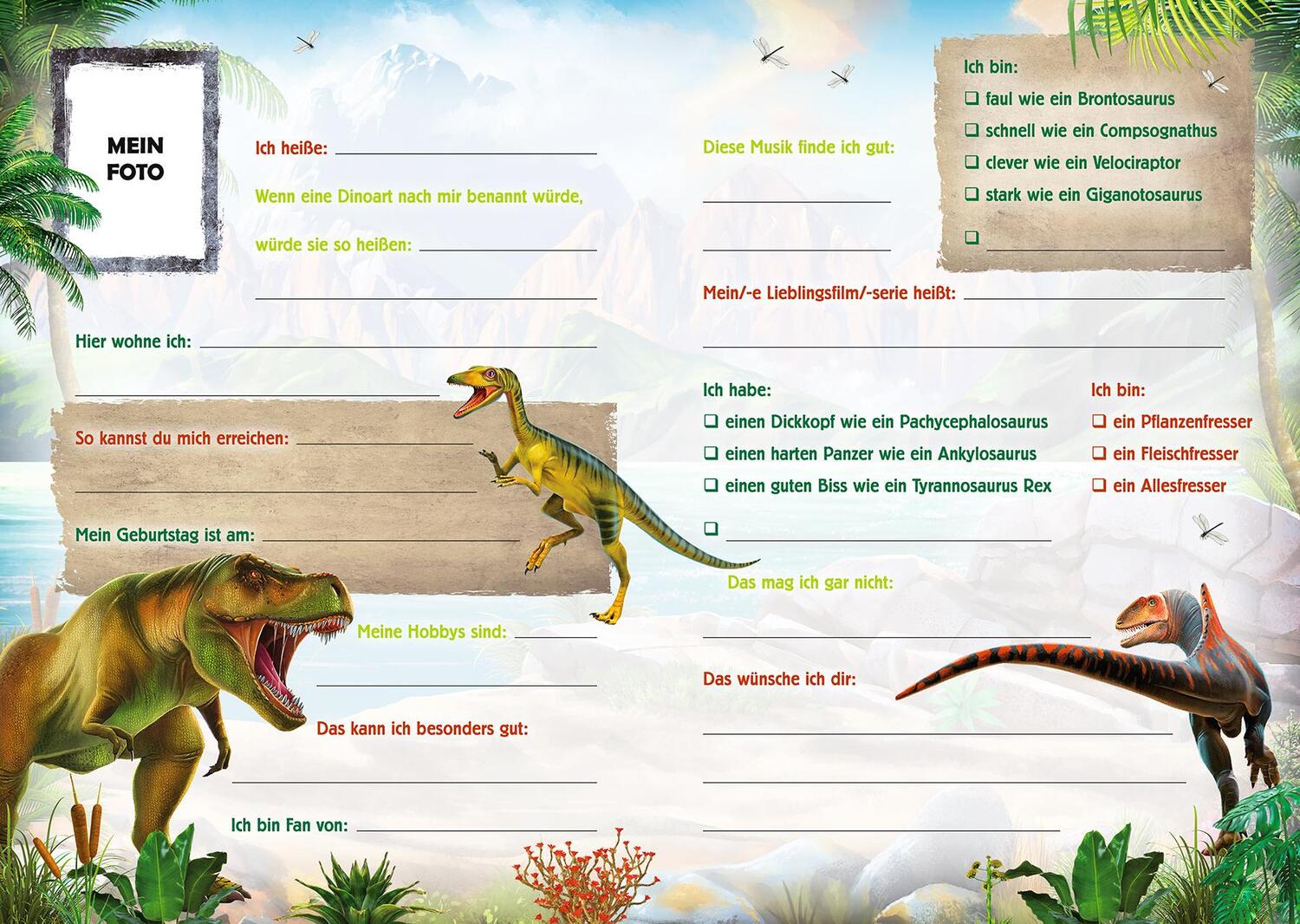 Bild: 9783833241406 | Dinosaurs by P.D. Moreno: Meine Freunde | Freundebuch | Buch | 72 S.