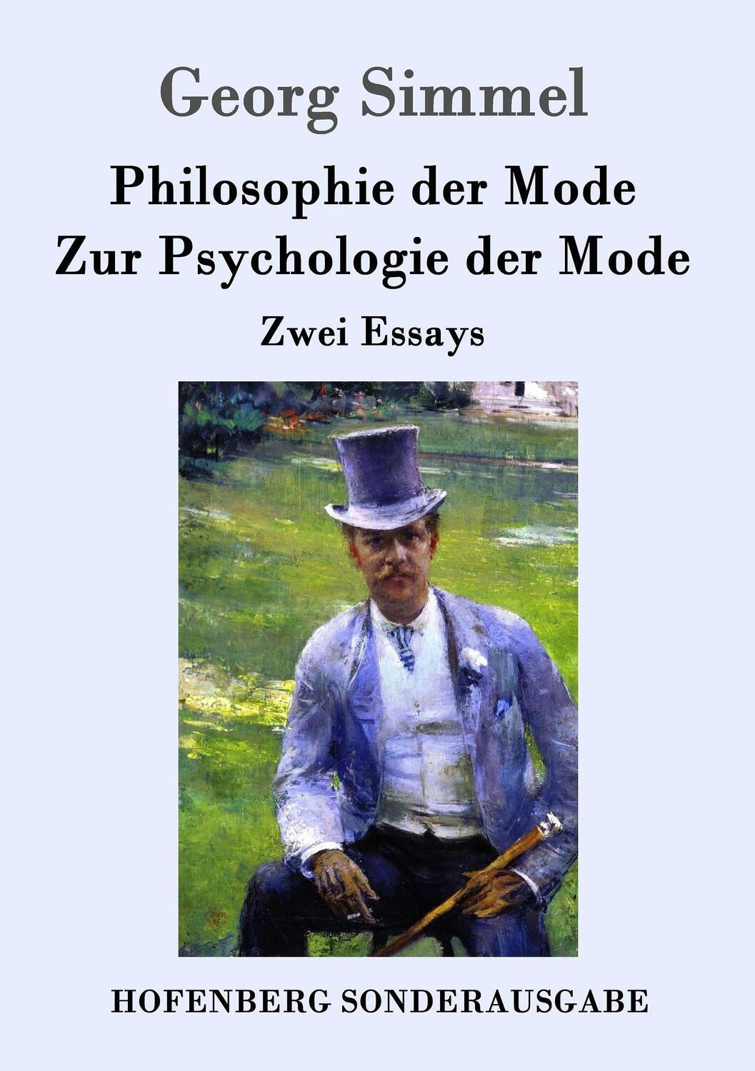Cover: 9783843062510 | Philosophie der Mode / Zur Psychologie der Mode | Zwei Essays | Simmel