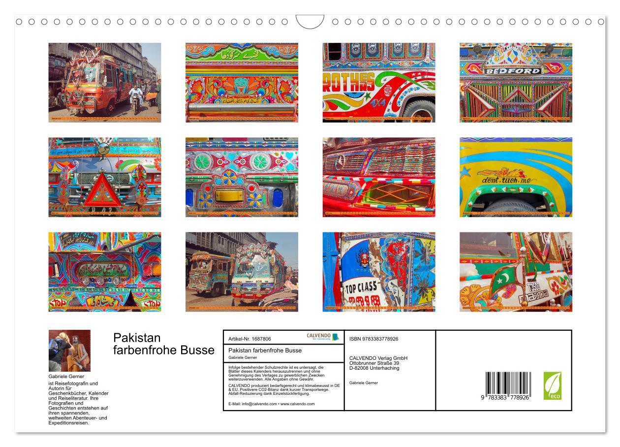 Bild: 9783383778926 | Pakistan farbenfrohe Busse (Wandkalender 2025 DIN A3 quer),...