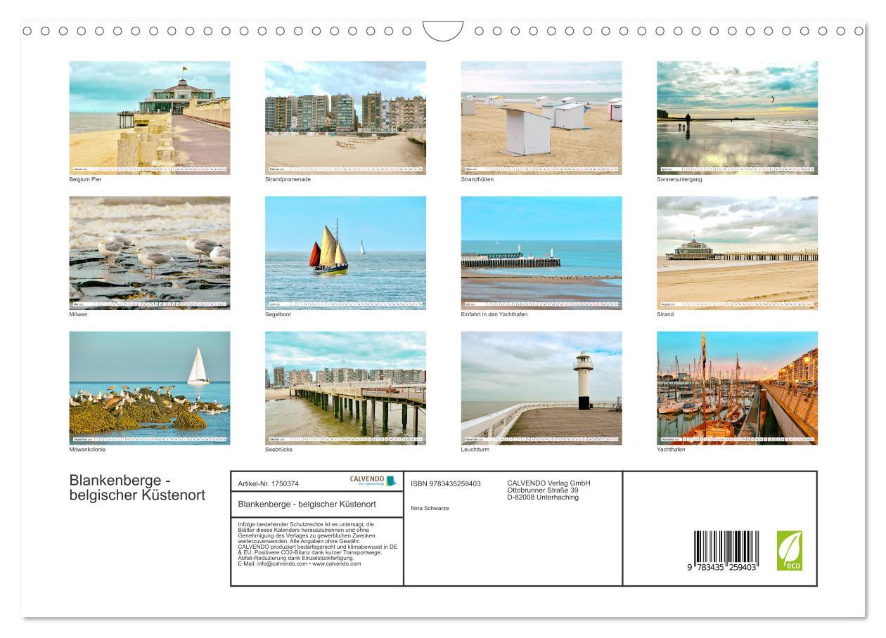 Bild: 9783435259403 | Blankenberge - belgischer Küstenort (Wandkalender 2025 DIN A3...