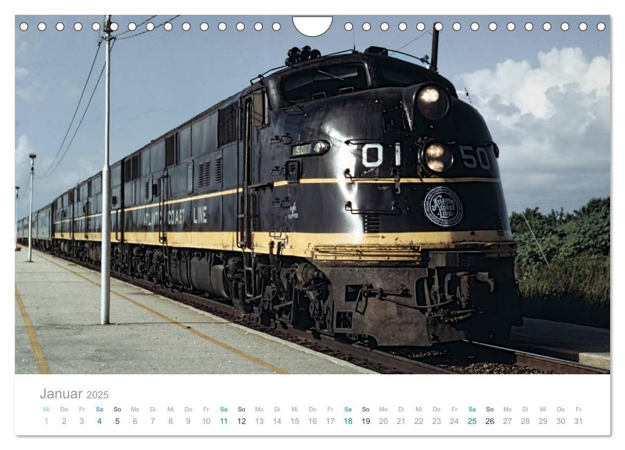 Bild: 9783435433421 | US Diesellokomotiven (Wandkalender 2025 DIN A4 quer), CALVENDO...