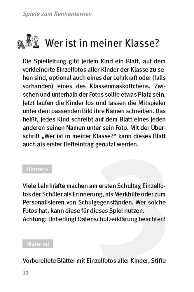 Bild: 9783769825725 | Die 50 besten Spiele für den Anfangsunterricht für 5- bis 7-Jährige