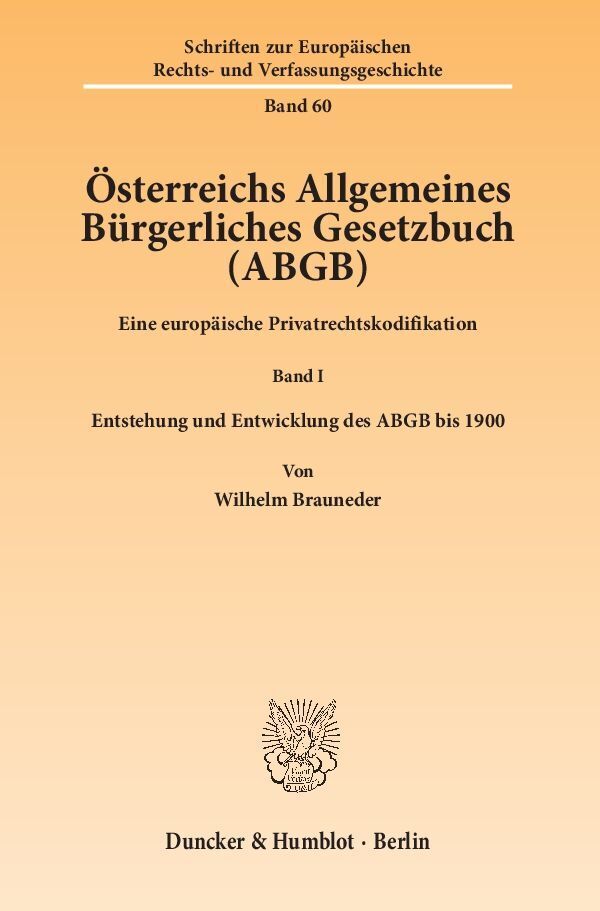 Cover: 9783428133017 | Österreichs Allgemeines Bürgerliches Gesetzbuch (ABGB). Bd.1 | Buch