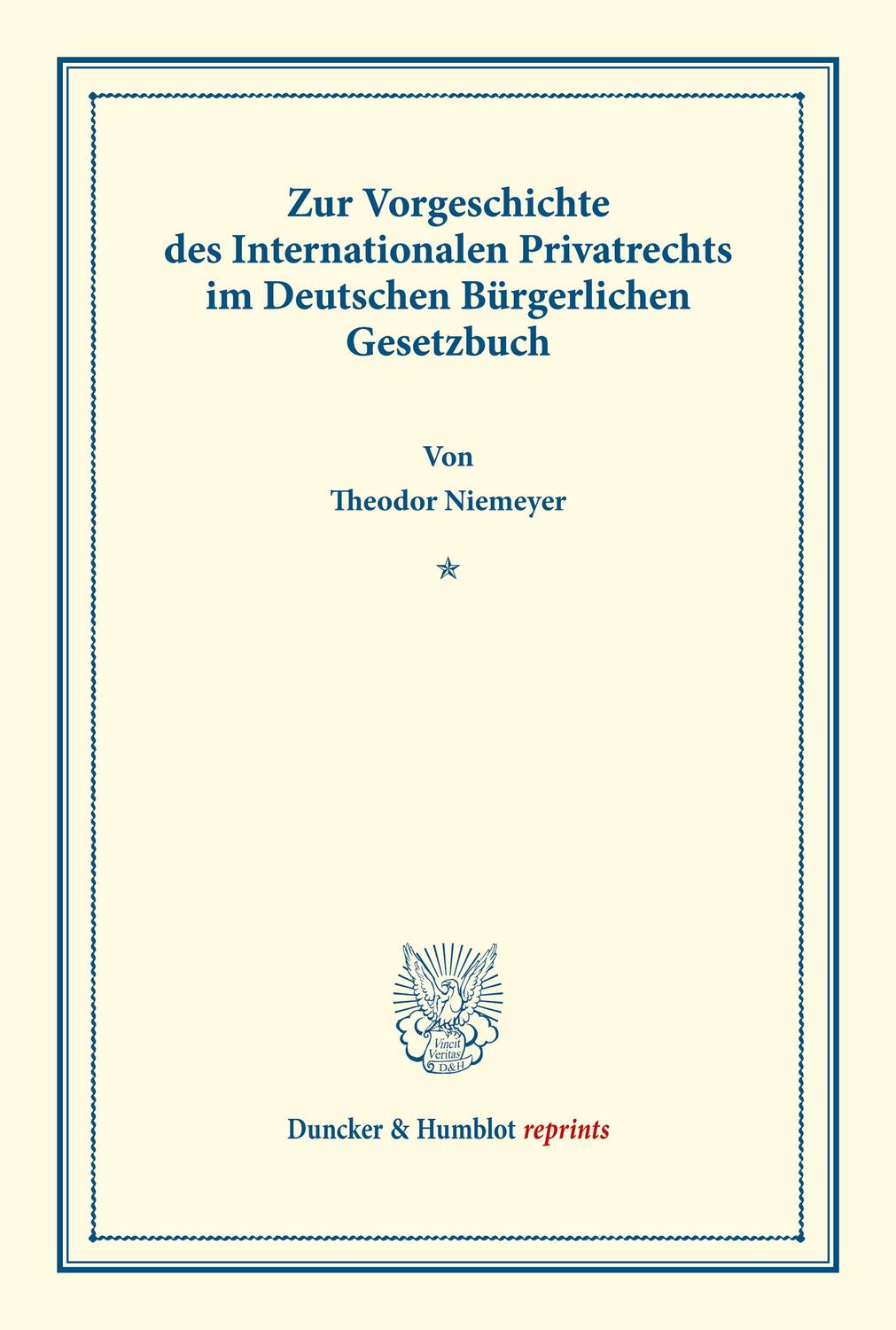 Cover: 9783428170548 | Zur Vorgeschichte des Internationalen Privatrechts im Deutschen...