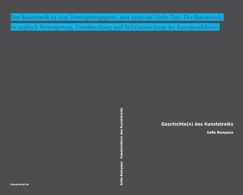 Cover: 9783903046221 | Geschichte(n) des Kunststreiks | Sofia Bempeza | Taschenbuch | 194 S.
