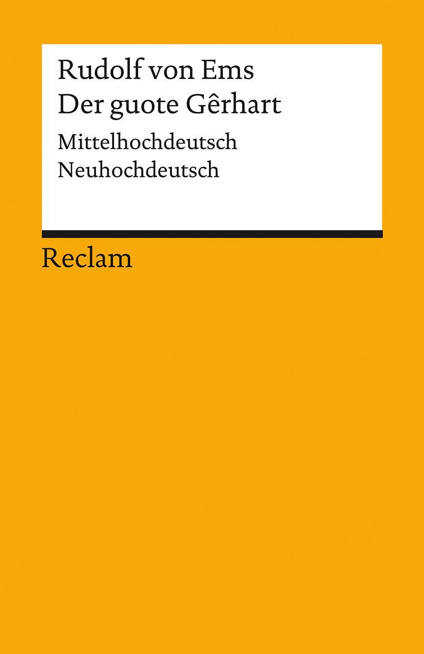 Cover: 9783150195895 | Der guote Gêrhart / Der gute Gerhart | Rudolf von Ems | Taschenbuch