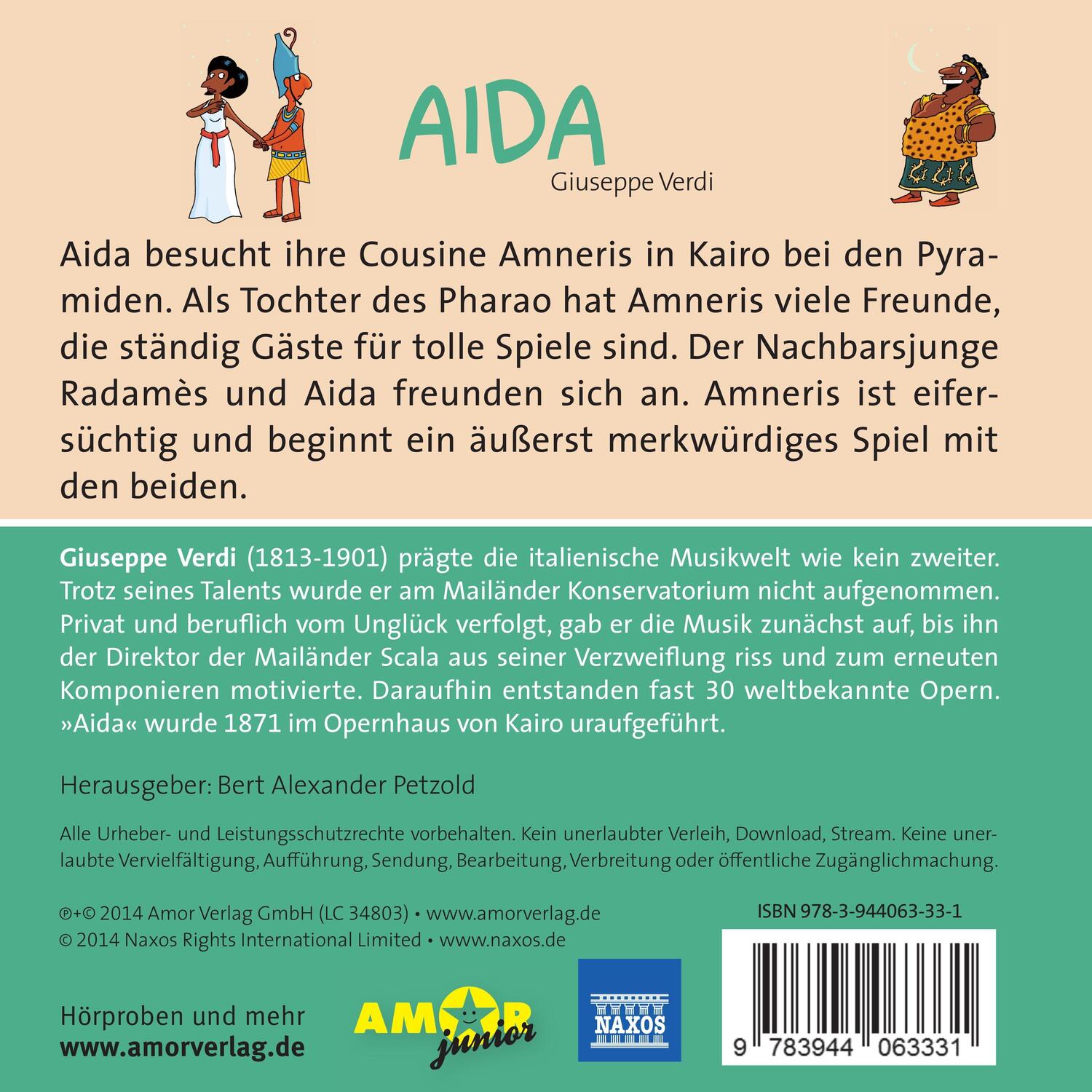 Rückseite: 9783944063331 | Aida (ZEIT-Edition) | Vollmer/Zamperoni | Audio-CD | 48 Min. | Deutsch