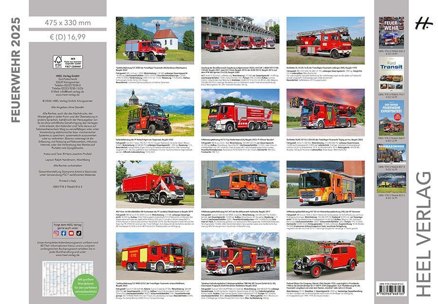 Bild: 9783966648165 | Feuerwehr Kalender 2025 | Hans-Joachim Profeld | Kalender | 14 S.