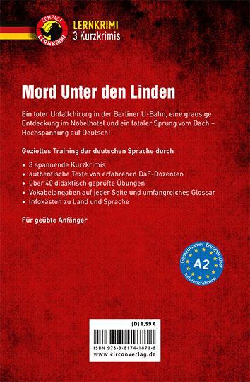 Rückseite: 9783817418718 | Mord unter den Linden - 3 Kurzkrimis | Franziska Jaeckel (u. a.)