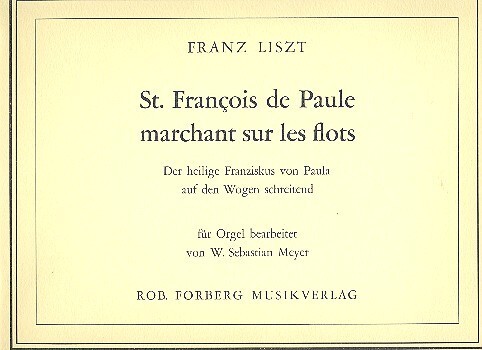 Cover: 9790206103216 | St. Francois de Paule marchant sur les flots | Franz Liszt | Buch