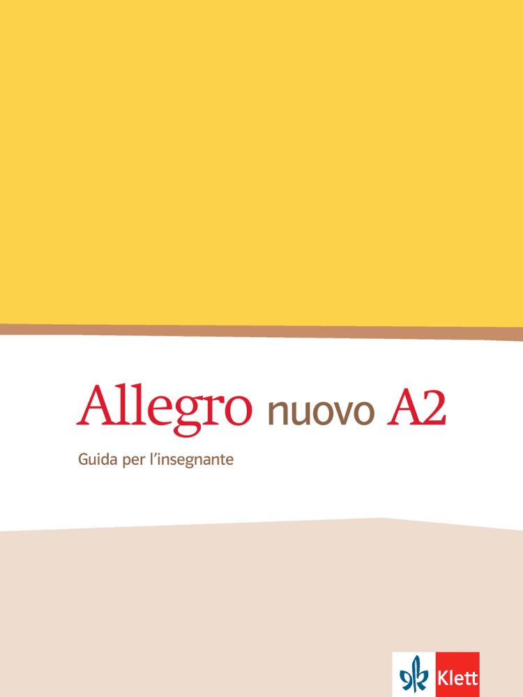 Cover: 9783125255944 | Allegro nuovo A2 | Guida per l'insegnante | Maria Gloria Tommasini