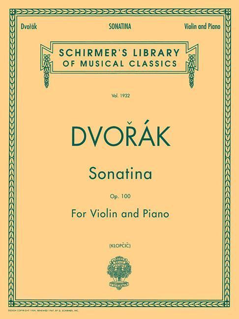 Cover: 9780793564149 | Sonatina, Op. 100: Schirmer Library of Classics Volume 1932 Violin...