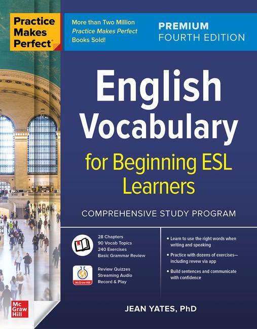Cover: 9781264264223 | Practice Makes Perfect: English Vocabulary for Beginning ESL...