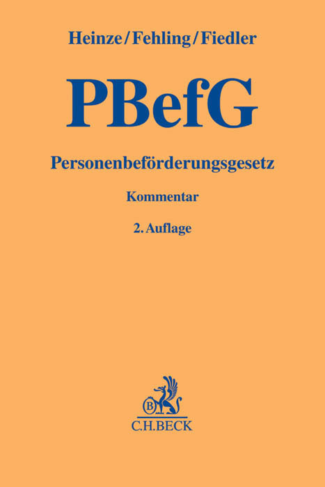 Cover: 9783406632815 | Personenbeförderungsgesetz | Christian Heinze | Buch | 2014