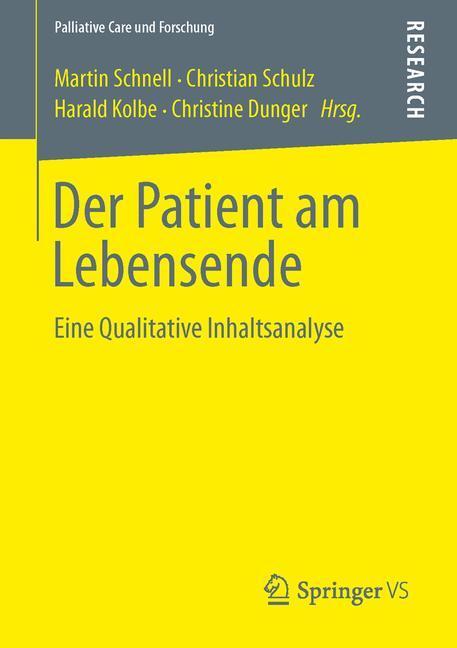 Cover: 9783531196596 | Der Patient am Lebensende | Eine Qualitative Inhaltsanalyse | Buch