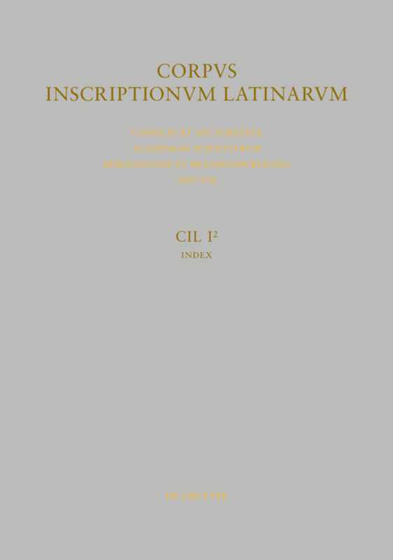 Cover: 9783110415896 | Inscriptiones Latinae antiquissimae ad C. Caesaris mortem | Lommatzsch
