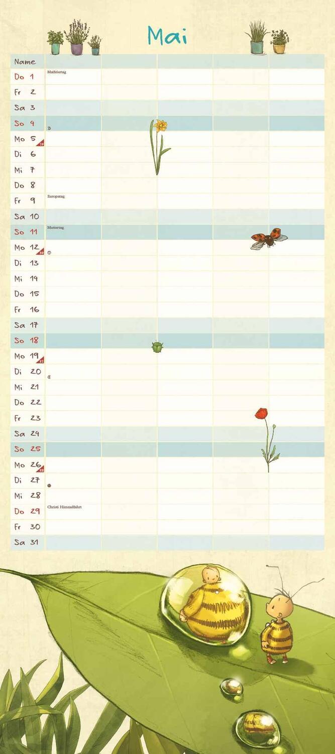 Bild: 4250809653662 | Die kleine Hummel Bommel Familienkalender 2025 - Familienplaner mit...