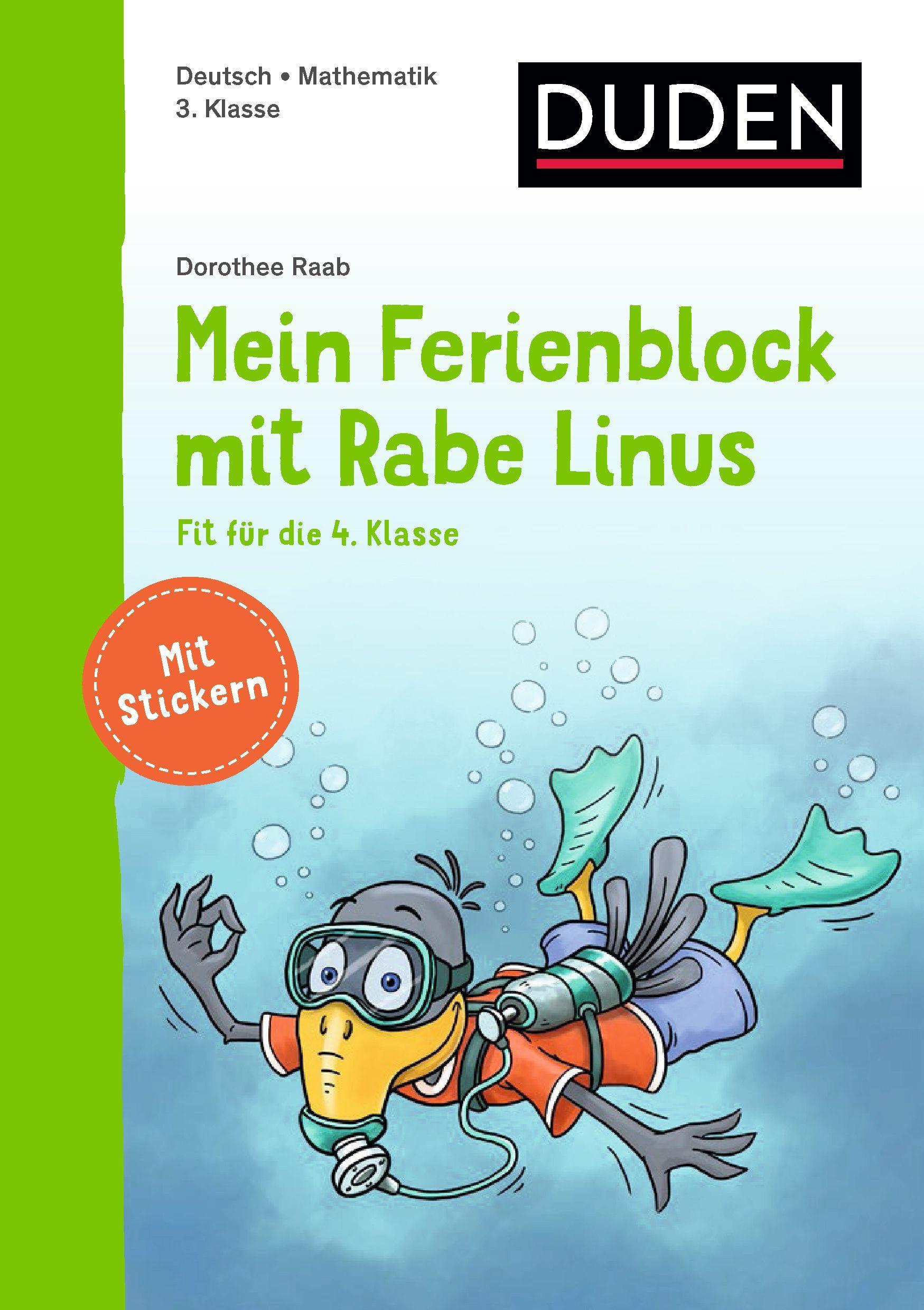 Cover: 9783411872305 | Mein Ferienblock mit Rabe Linus - Fit für die 4. Klasse | Raab | Buch