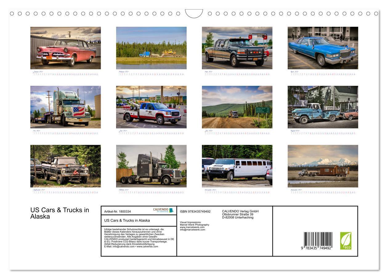 Bild: 9783435749492 | US Cars &amp; Trucks in Alaska (Wandkalender 2025 DIN A3 quer),...