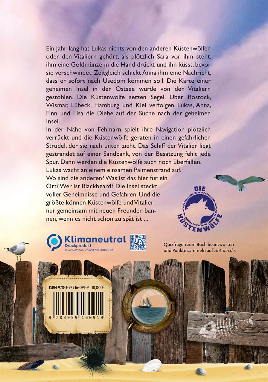 Rückseite: 9783959160919 | Die geheime Insel in der Ostsee | Die Küstenwölfe 4 | André F. Nebe