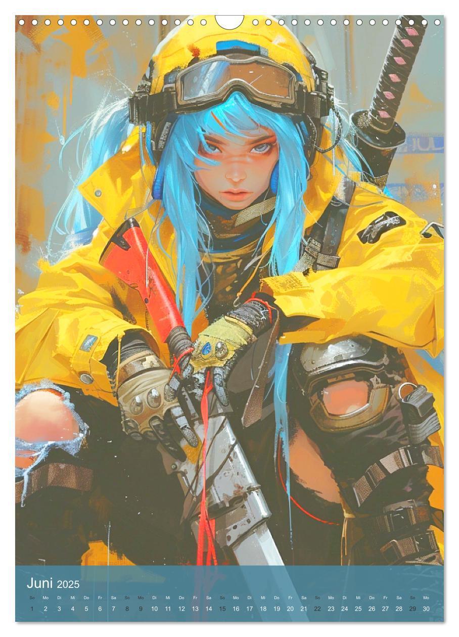 Bild: 9783383812842 | Manga-Comics. Cyberpunk Anime. Science Fiction Girls (Wandkalender...