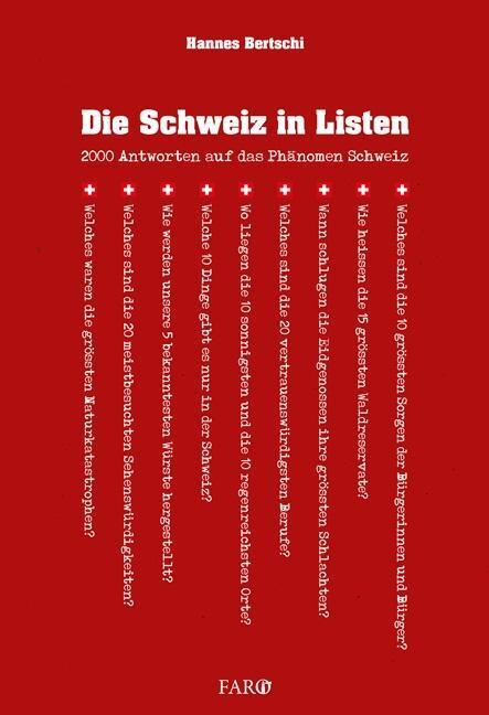 Cover: 9783037810392 | Die Schweiz in Listen | 2000 Antworten auf das Phänomen Schweiz | Buch