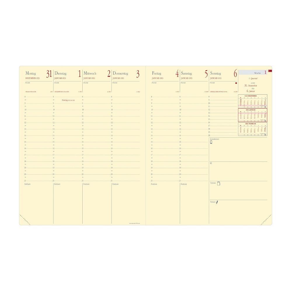 Bild: 3371010489039 | Pre Prestige VZ Soho Stahlblau 2025 | Kalender im Schreibtischformat