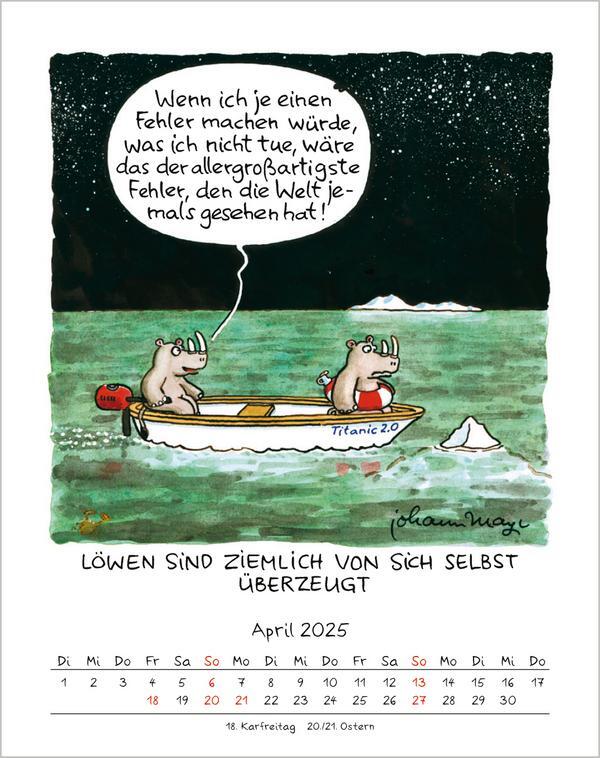 Bild: 9783731876663 | Löwe 2025 | Verlag Korsch | Kalender | Spiralbindung | 13 S. | Deutsch