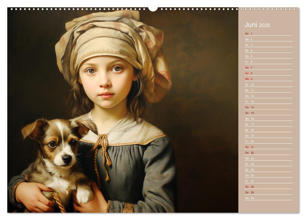 Bild: 9783435013876 | Dame mit Hund (Wandkalender 2025 DIN A2 quer), CALVENDO Monatskalender