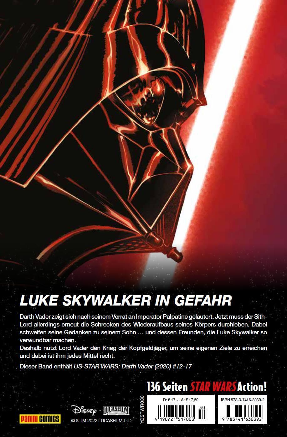 Rückseite: 9783741630392 | Star Wars Comics: Darth Vader - Skywalker im Visier | Greg Pak (u. a.)