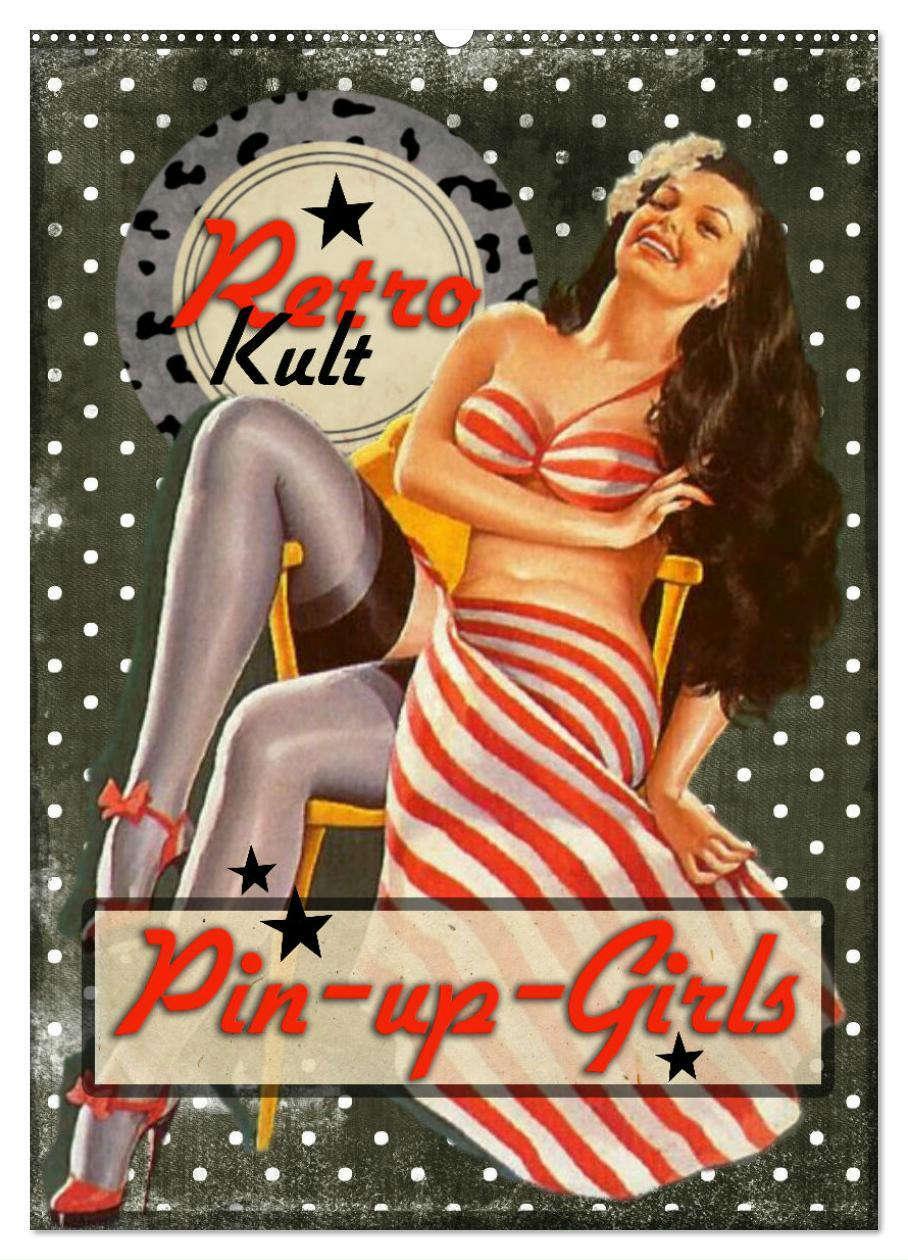 Cover: 9783435909391 | Retro Kult Pin-up-Girls (Wandkalender 2025 DIN A2 hoch), CALVENDO...