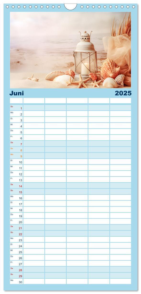 Bild: 9783457090787 | Familienplaner 2025 - Meeresträume mit 5 Spalten (Wandkalender, 21...