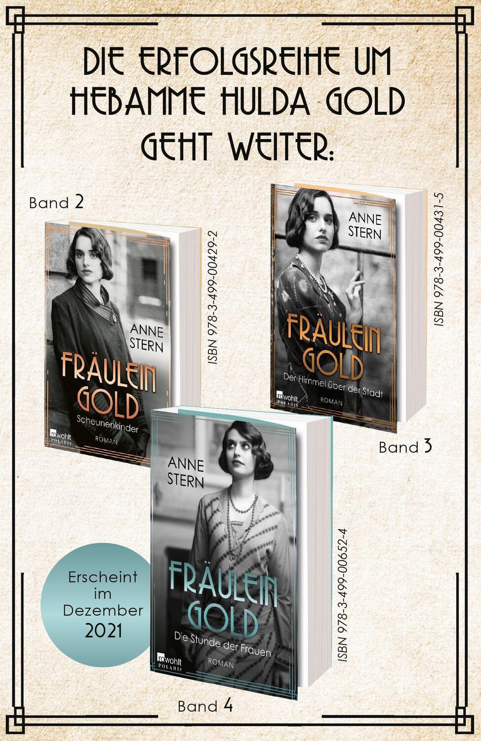 Bild: 9783499004285 | Fräulein Gold: Schatten und Licht | Anne Stern | Taschenbuch | 384 S.