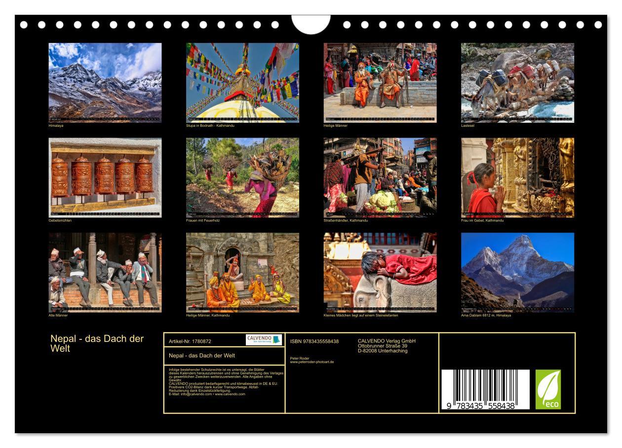 Bild: 9783435558438 | Nepal - das Dach der Welt (Wandkalender 2025 DIN A4 quer), CALVENDO...