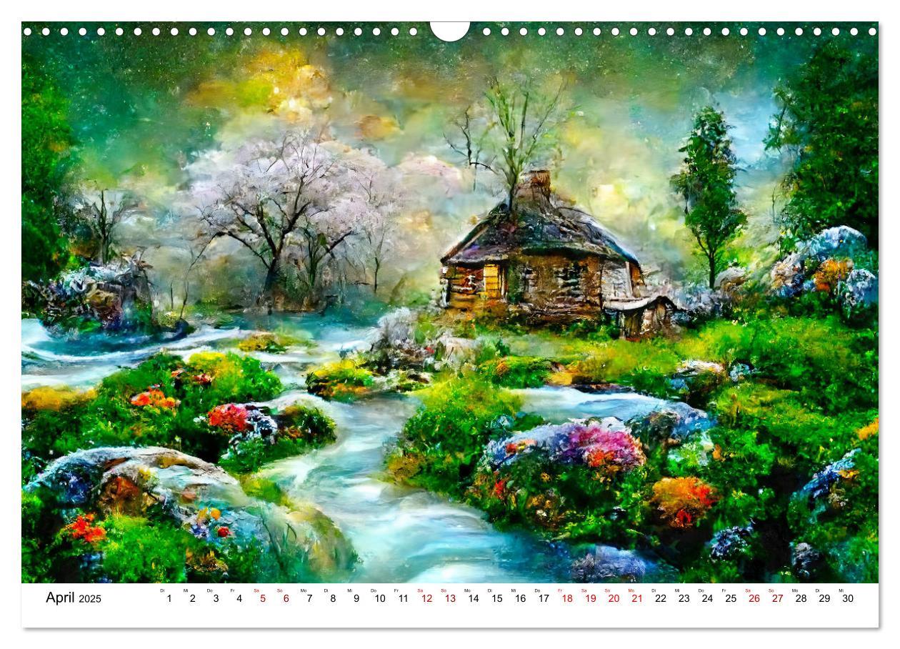 Bild: 9783383934315 | Fantasie Cottages - Ein Jahr durch die Märchenwelt (Wandkalender...