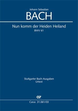 Cover: 9790007043476 | Nun komm, der Heiden Heiland (I) / Kantate Nr.61, Klavierauszug | Bach