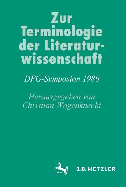 Cover: 9783476006196 | Zur Terminologie der Literaturwissenschaft | Christian Wagenknecht