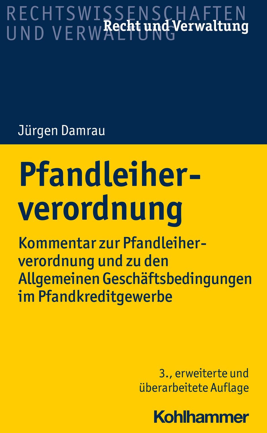 Cover: 9783170283800 | Pfandleiherverordnung | Jürgen Damrau | Taschenbuch | XII | Deutsch