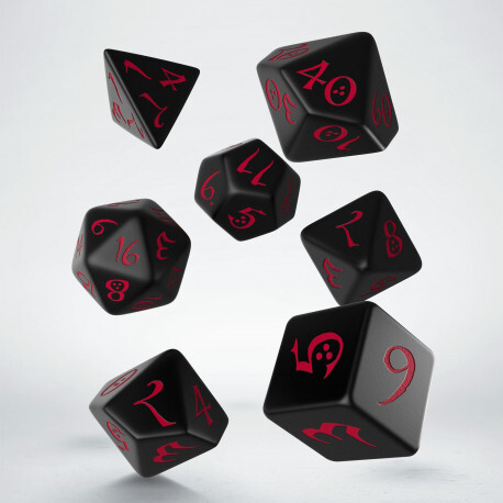 Cover: 5907699493685 | Classic RPG Black &amp; red Dice Set | Classic RPG Dice | QWOCLE06