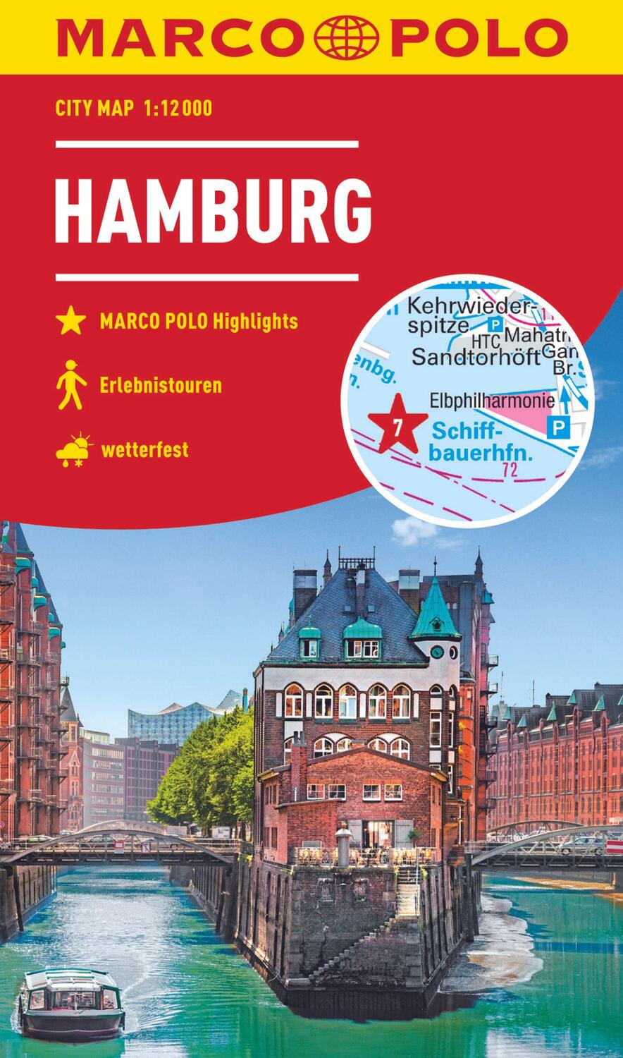Cover: 9783829741637 | MARCO POLO Cityplan Hamburg 1:12.000 | (Land-)Karte | Deutsch | 2020