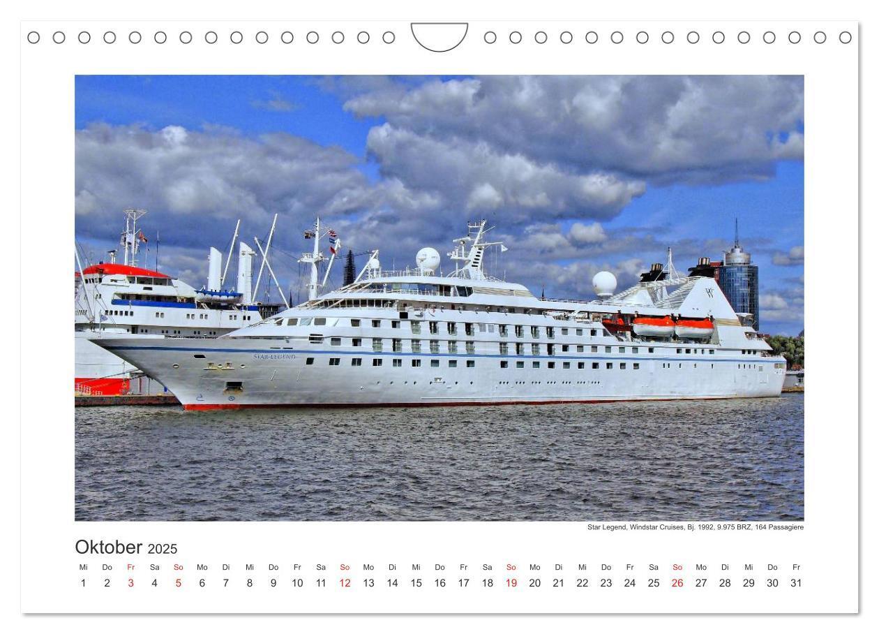 Bild: 9783435594238 | Kreuzfahrtschiffe Kurs Hamburg 2025 (Wandkalender 2025 DIN A4...