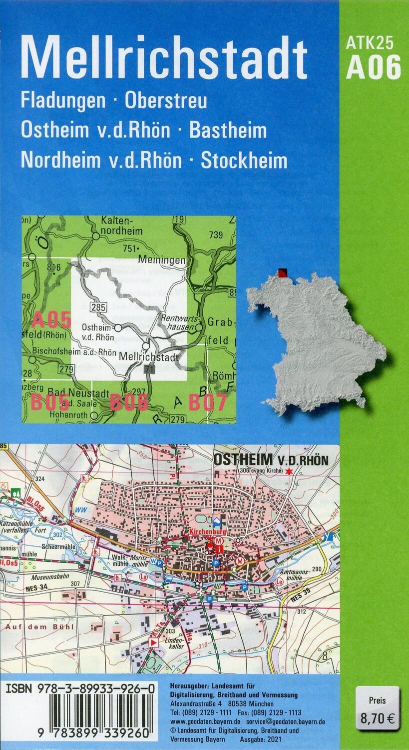 Bild: 9783899339260 | Mellrichstadt 1:25 000 | (Land-)Karte | Deutsch | 2021 | LDBV Bayern