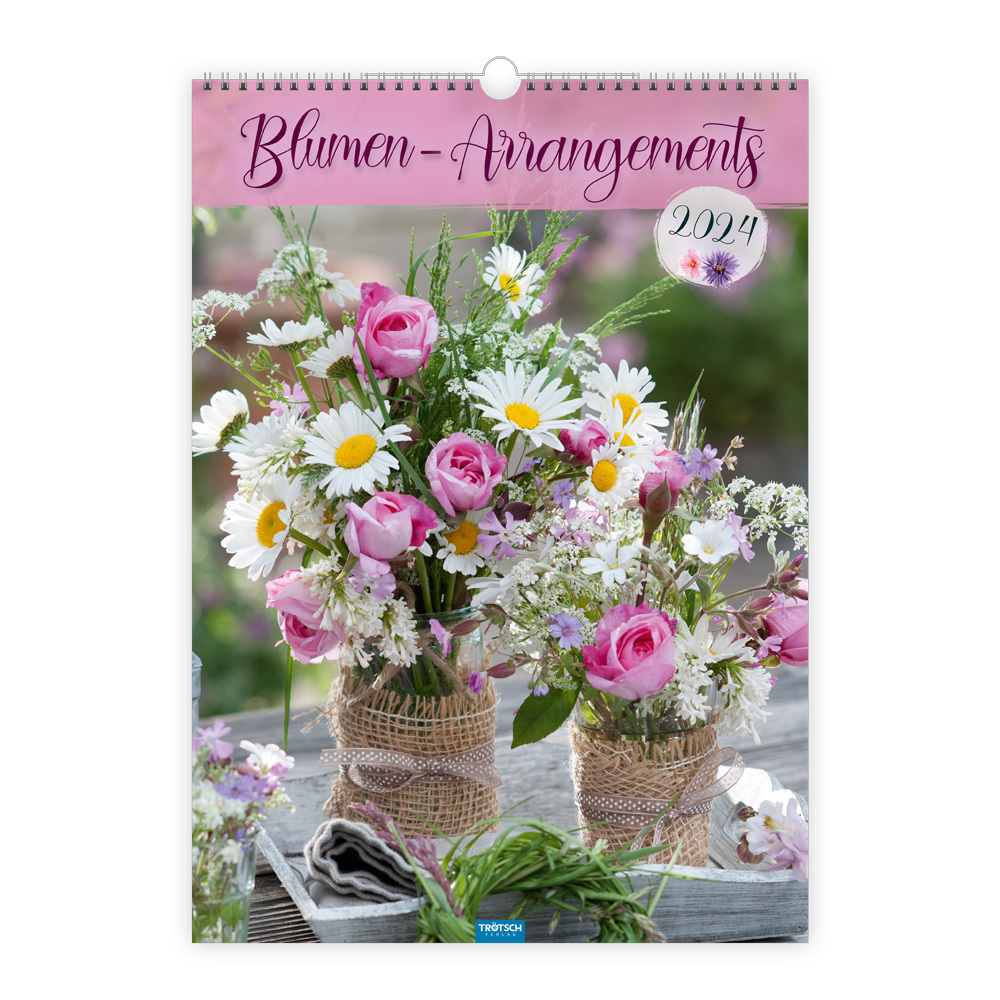 Cover: 9783988020055 | Trötsch Großbildkalender Blumen-Arrangements 2024 | Wandkalender