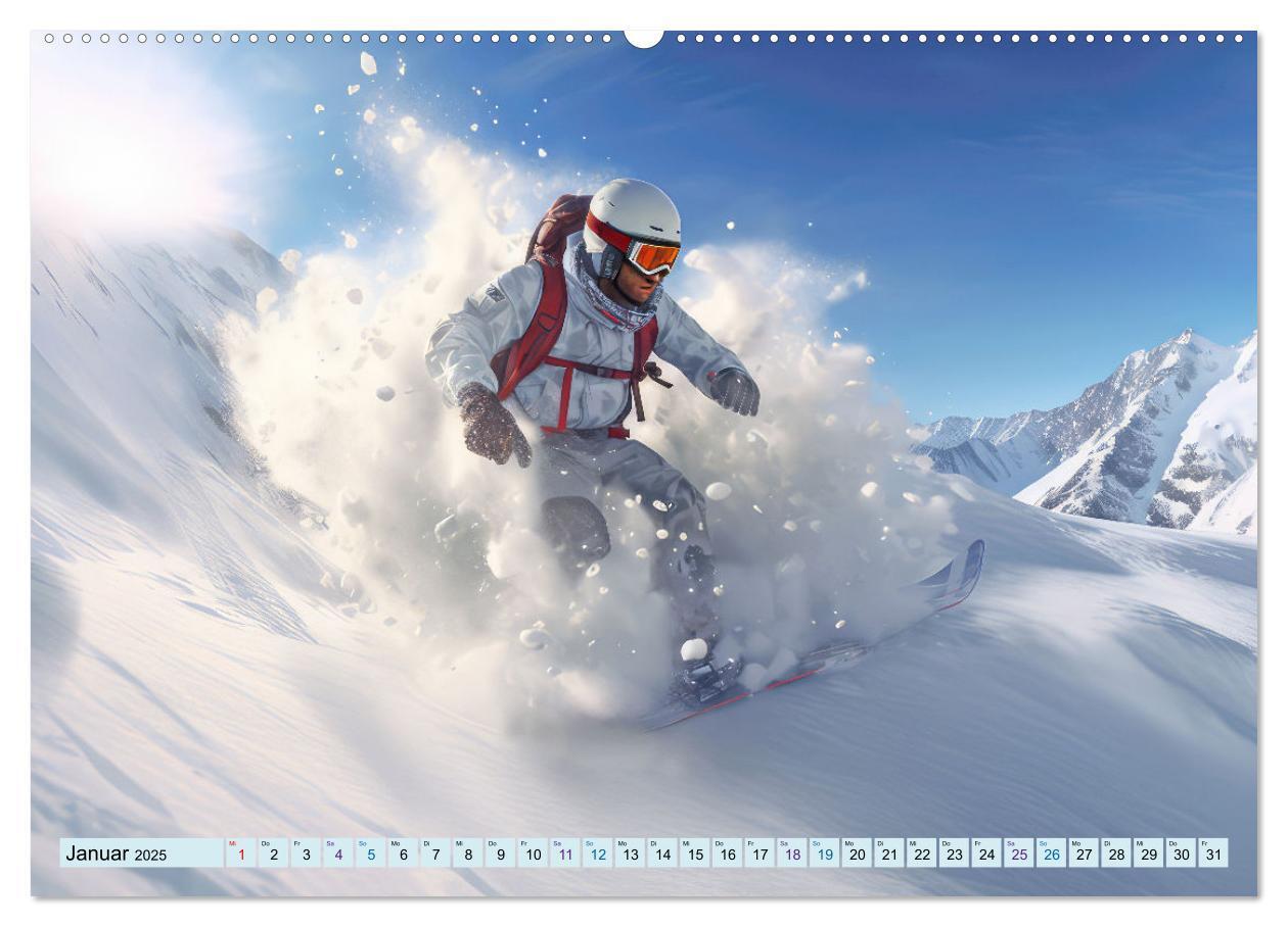 Bild: 9783383772238 | Snowboarder in Aktion (Wandkalender 2025 DIN A2 quer), CALVENDO...