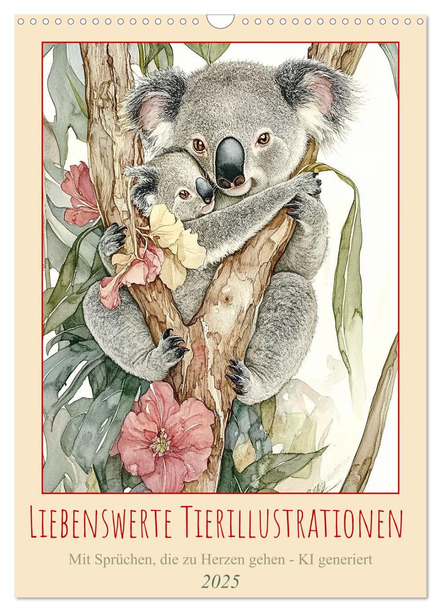 Cover: 9783457201121 | Liebenswerte Tierillustrationen (Wandkalender 2025 DIN A3 hoch),...