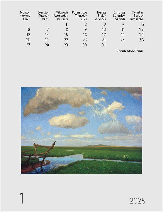 Bild: 9783771720445 | Worpswede 2025 | Kunst-Einsteckkalender | Mackensen | Kalender | 12 S.